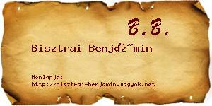 Bisztrai Benjámin névjegykártya